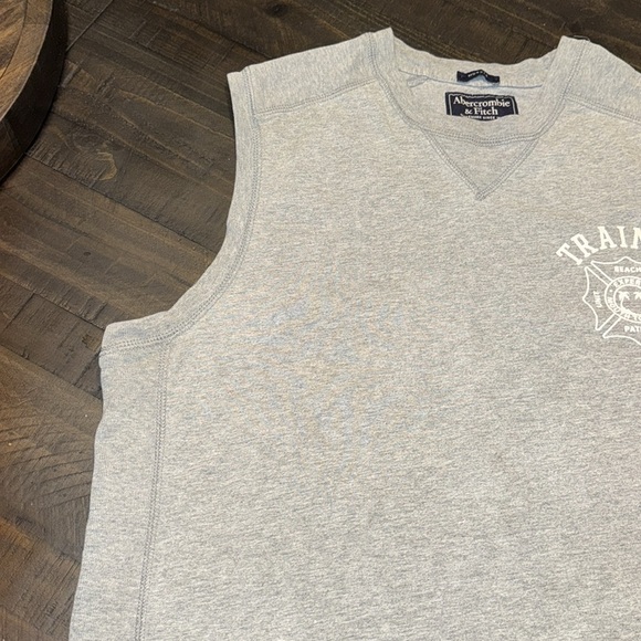 VTG Y2K A&F Men’s Abercrombie & Fitch Gray Athletic Sleeveless Muscle Tank Shirt - Picture 6 of 16